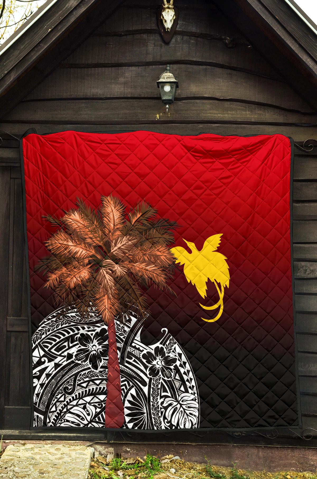 Papua New Guinea Premium Quilt - Polynesian Palm Tree - Polynesian Pride