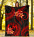 Tonga Polynesian Premium Blanket - Red Plumeria - Polynesian Pride