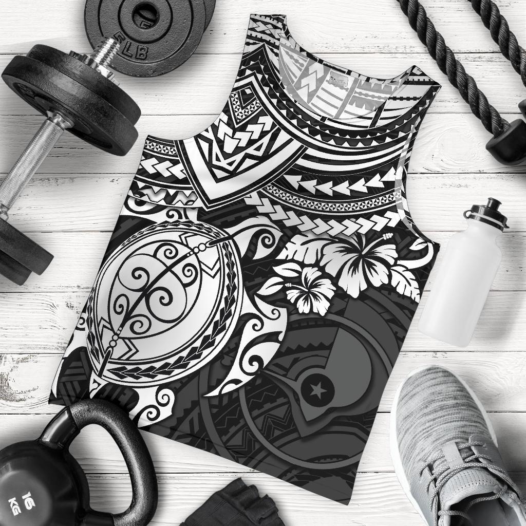 Yap Polynesian Tank Top (Men) - White Turtle White - Polynesian Pride