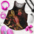 New Caledonia Polynesian Women Tank Top - Turtle With Blooming Hibiscus Gold Gold - Polynesian Pride