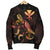 Hawaii Polynesian Men's Bomber Jacket - Turtle With Blooming Hibiscus Gold - Polynesian Pride