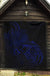 Hawaii Map Turtle Hibiscus Divise Blue Polynesian Premium Quilt - Polynesian Pride