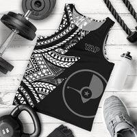 Yap Men's Tank Top - Micronesian Pattern Flash Black Black - Polynesian Pride