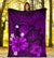 Hawaii Turtle Poly Tribal Purple Premium Blanket - Polynesian Pride