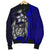 Federated States of Micronesia Men's Bomber Jackets Blue - Turtle With Hook - Polynesian Pride