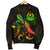 Vanuatu Polynesian Men's Bomber Jacket - Turtle With Blooming Hibiscus Reggae - Polynesian Pride