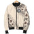 American Samoa Men's Bomber Jacket - The Beige Hibiscus - Polynesian Pride