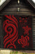 Fiji Polynesian Premium Quilt - Red Tentacle Turtle Crest - Polynesian Pride