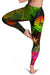 Tahiti Polynesian Women's Leggings - Hibiscus and Banana Leaves - Polynesian Pride