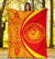 Hawaii Premium Blanket Coat Of Arms Polynesian - Circle Style Red And Yellow - Polynesian Pride