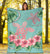 Hawaii Tropical Hibiscus Turtle Mint Style - Premium Blanket AH - Polynesian Pride