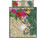 Marshall Islands Polynesian Quilt Bed Set - Hibiscus Turtle Tattoo Beige - Polynesian Pride