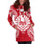 French Polynesia Polynesian Hoodie Dress Map Red White - Polynesian Pride