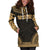 Gambier Islands Women's Hoodie Dress - Polynesian Gold Chief - Polynesian Pride