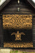 Polynesian Premium Quilt - Polynesian Gold Turtle Tattoo & Black Frog - Polynesian Pride