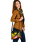 Marshall Islands Custom Personalised Shoulder Handbags - Humpback Whale with Tropical Flowers (Yellow) - Polynesian Pride