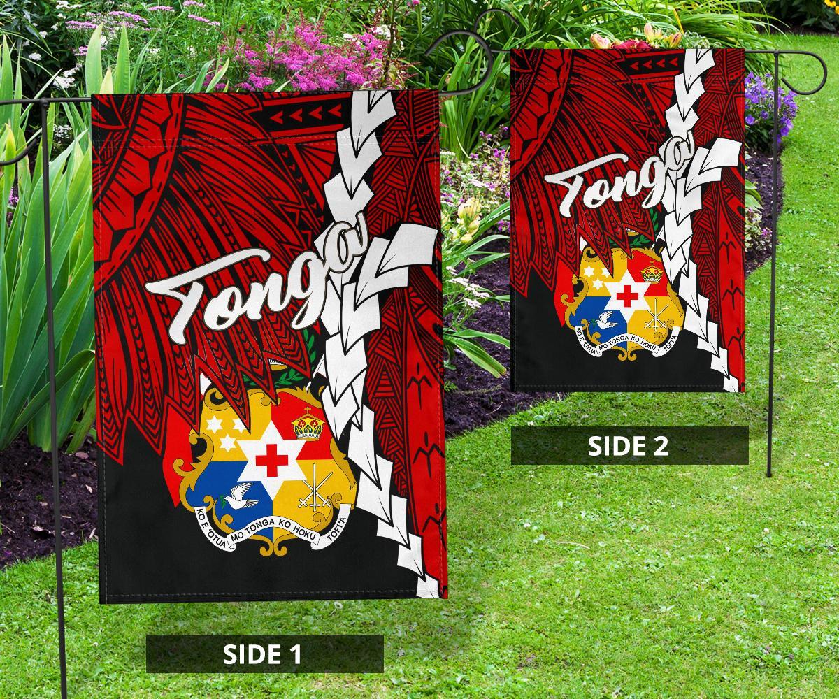 Tonga Polynesian Flag - Tribal Wave Tattoo Flag Color - Polynesian Pride