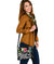 Papua New Guinea Polynesian Shoulder Handbag - Summer Plumeria (Black) - Polynesian Pride