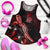 New Caledonia Polynesian Women Tank Top - Turtle With Blooming Hibiscus Red Red - Polynesian Pride