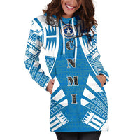 Northern Mariana Islands Hoodie Dress - Polynesian Tattoo Flag - Polynesian Pride