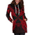 Wallis And Futuna Polynesian Hoodie Dress Map Red - Polynesian Pride