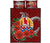 Tahiti Polynesian Quilt Bed Set - Hibiscus Coat of Arm Red - Polynesian Pride