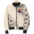 Tahiti Men's Bomber Jacket - The Beige Hibiscus - Polynesian Pride