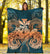 Hawaii Turtle Wave Polynesian Premium Blanket - Hey Style Orange - Polynesian Pride