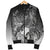 Kosrae Custom Personalised Men's Bomber Jacket - Humpback Whale with Tropical Flowers (White) - Polynesian Pride