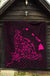 Rays Hawaii Map Polynesian Premium Quilt - Pink - Polynesian Pride