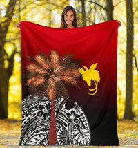 Papua New Guinea Premium Blanket - Polynesian Palm Tree - Polynesian Pride