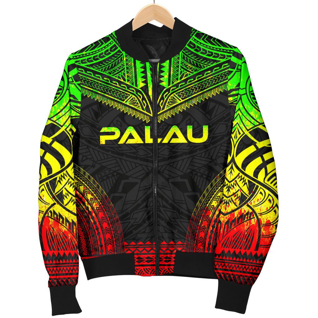 Palau Polynesian Chief Women'S Bomber Jacket - Reggae Version - Polynesian Pride