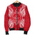 Palau Polynesian Men's Bomber Jacket Map Red White - Polynesian Pride