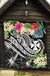 Wallis and Futuna Polynesian Premium Quilt - Summer Plumeria (Black) - Polynesian Pride