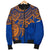 Marshall Islands Polynesian Bomber Jacket (Men) - Blue Turtle - Polynesian Pride