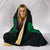 Anchor Green Poly Tribal Hooded Blanket - Polynesian Pride