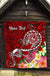 Tahiti Custom Personalised Premium Quilt - Turtle Plumeria (Red) - Polynesian Pride