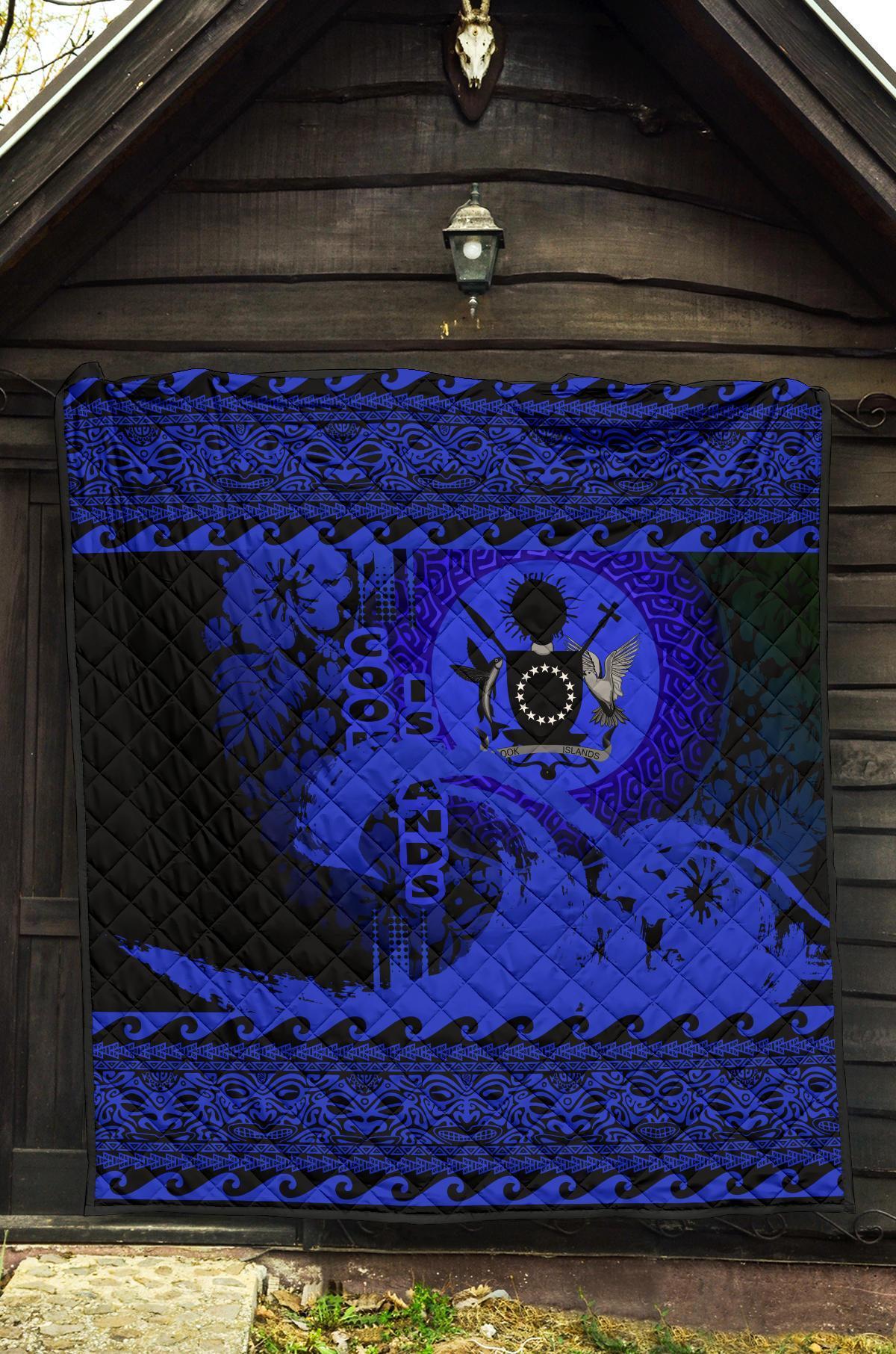 Cook Island Quilt Wave Blue Design - Polynesian Pride