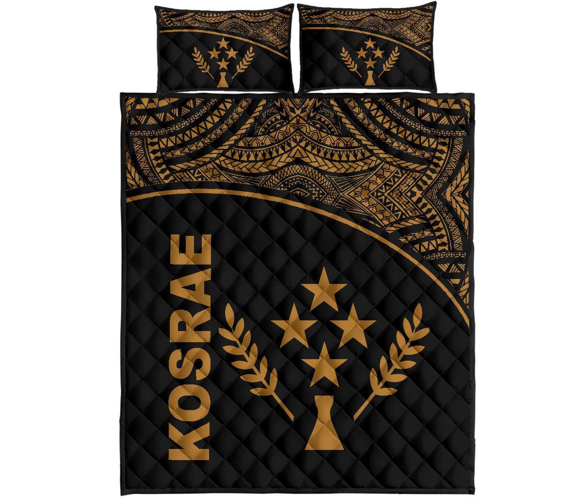 Kosrae Quilt Bed Set - Kosrae Curve Version Yellow - Polynesian Pride