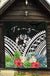 Tonga Premium Quilt - Tonga Coat of Arms & Polynesian Tropical Flowers White - Polynesian Pride