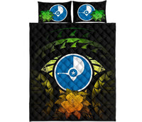 Yap Polynesian Quilt Bed Set Hibiscus Reggae - Polynesian Pride