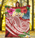 Polynesian American Samoa Premium Blanket - Summer Plumeria (Red) - Polynesian Pride