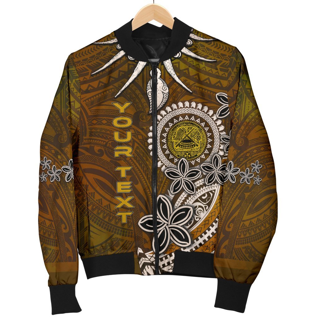 American Samoa Custom Personalised Men's Bomber Jacket - Polynesian Boar Tusk - Polynesian Pride