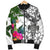 Wallis And Futuna Custom Personalised Men's Bomber Jacket White - Turtle Plumeria Banana Leaf - Polynesian Pride