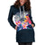 Polynesian Women's Hoodie Dress - Manta Ray And Hibiscus - Polynesian Pride