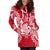 New Caledonia Polynesian Hoodie Dress Map Red White - Polynesian Pride