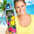 New Caledonia Hydro Tracking Bottle White - Turtle Plumeria Banana Leaf - Polynesian Pride