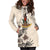 Vanuatu Hoodie Dress - Vanuatu Coat Of Arms & Beige Hibiscus - Polynesian Pride