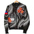 Samoa Polynesian Men Bomber Jacket - White Plumeria WHITE - Polynesian Pride