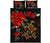 Hawaii Turtle Hibiscus Polynesian Quilt Bed Set - Adela Style - AH Black - Polynesian Pride